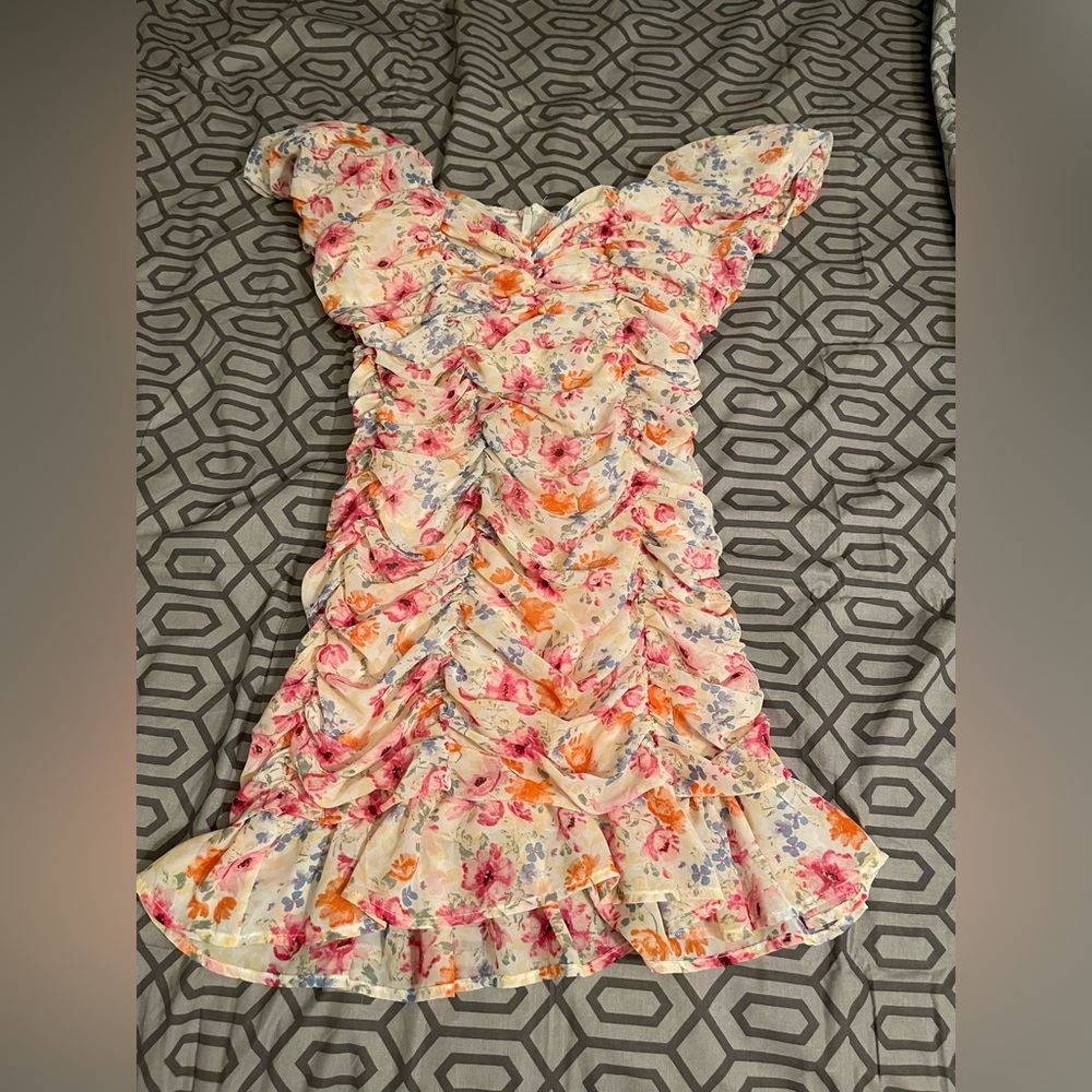 Floral Ruched Dress